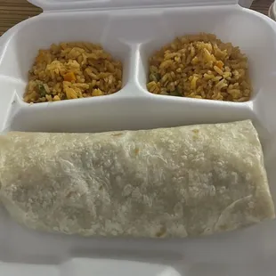 Bean and cheese burrito