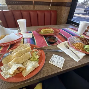 Quesadillas de Pollo Asado, Green Chile Corn Tamal (a la carte), Pastor Combo Plate