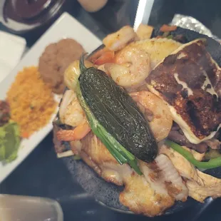 a plate of food on a table