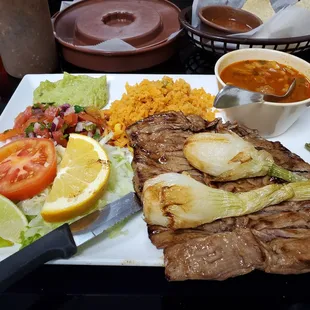 a plate of mexican food