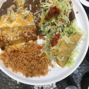 Grande Combination - enchilada, tostada, taco