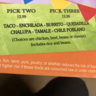 Just in case we have vegetarian options, please take your time to read the menu, also servers speak English, they can help you out.