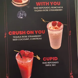Vday special drinks. (02/08/2025)