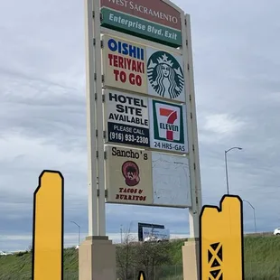 Look for this signage on the road
