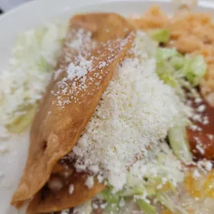 Really tasty shredded beef taco