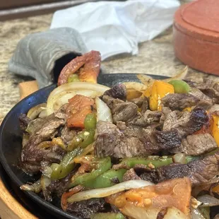 Beef fajitas