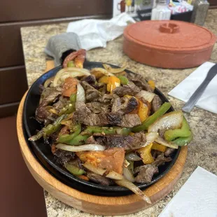 Beef fajitas