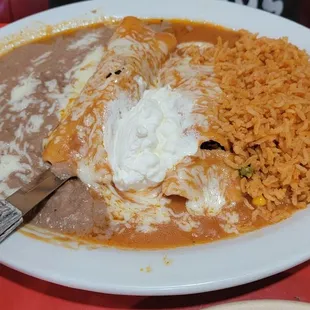 Beef enchiladas
