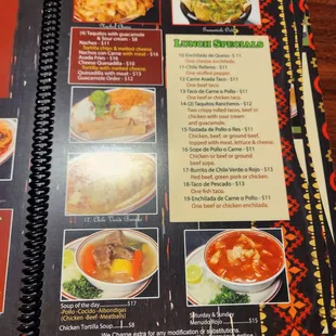 Menu, 2 of 6