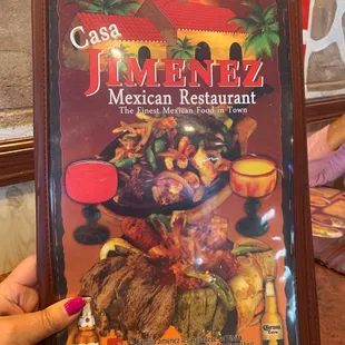 a menu for mexican restaurant