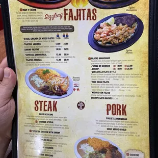 a menu for a mexican restaurant