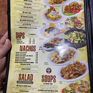 a menu for a mexican restaurant