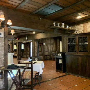 the dining room and kitchen