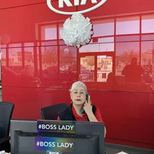 First person you see when you walk into our dealership, our always happy Connie, our awesome receptionist