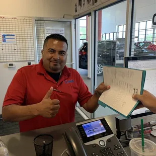 Alberto "Sarge" Soto with the first deal of the day