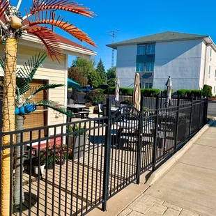 Outside patio dining. See hostess. The view is not scenic, but you're outside.  #UpCloseSavor XP