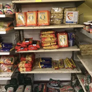 shelves of food and snacks