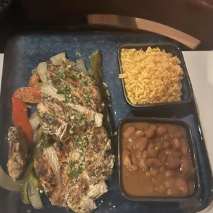 Chicken fajitas- spicy, very good taste and good sized portion