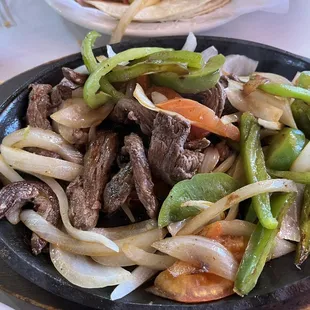 Steak fajitas...YUM!