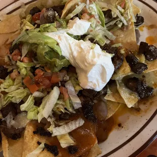 Nachos with steak
