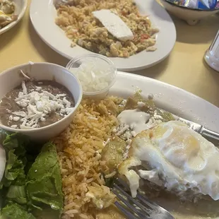 Platillo de Chilaquiles Verdes