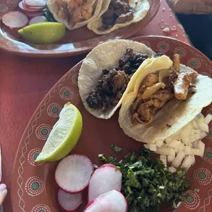 a plate of mexican food