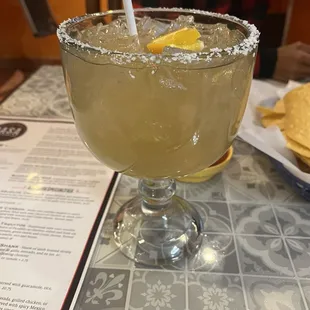 House margarita on the rocks my favorite.