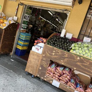 a fruit and vegetable stand