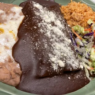 Enchiladas in mole sauce!