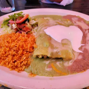 ENCHILADAS VERDES with  chicken