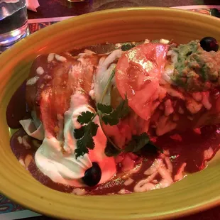 Carne Asada "wet" burrito