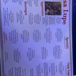 Menu...where the magic happens (or comes to life for viewing)