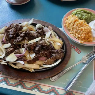 Steak fajitas