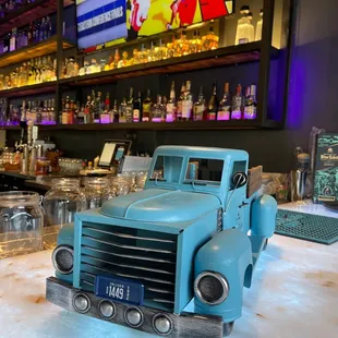 Side view from the bar