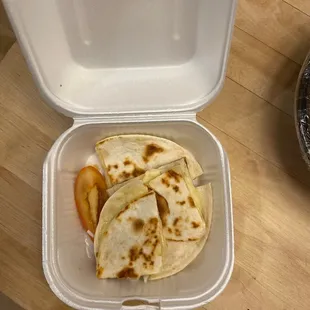 Kids quesadilla. $6.99 and does not include rice or beans.