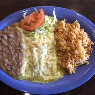 Cheese Enchiladas w/ Green Sauce