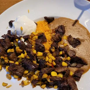Naked burrito with fajita steak. Delicious!