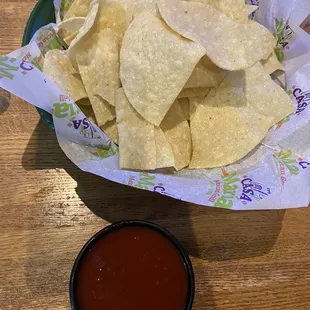 Complimentary Chips and salsa