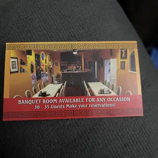 Casa Maria's banquet room