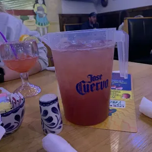 Pitcher of pom margarita