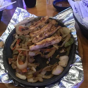 Chicken fajitas. Delicious