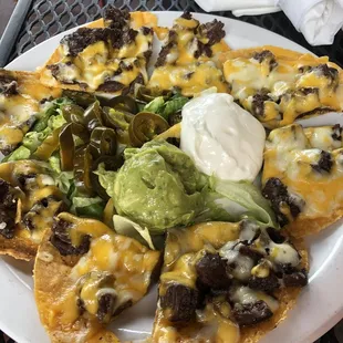 Fajitas beef nachos