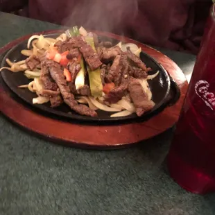 Beef fajitas