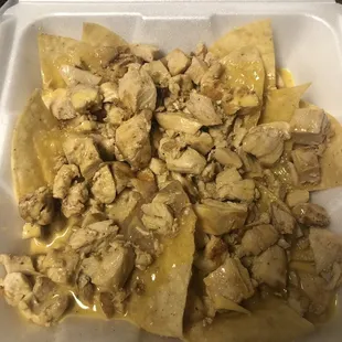 What I got; chicken with queso