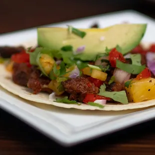 a plate of mexican food