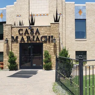 the entrance to the building