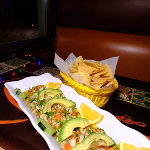 Freshly made ceviche!