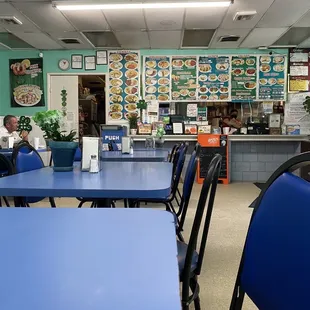 Interior, menu and seating