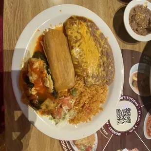 #23 Enchilada, Chile Relleno, Tamale