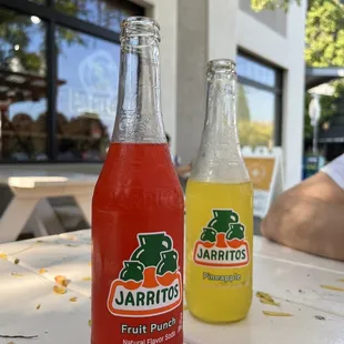 two bottles of jarritos